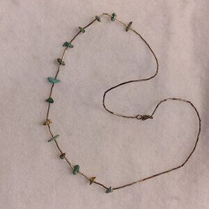 Vintage Turquoise Silver Heishi Necklace